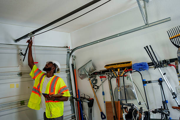 Professional Garage Door Panel Replacement technician working in Fairbury, IL